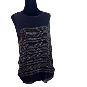 L’ANGENCE BEADED SILK TOP‎ SIZE 6